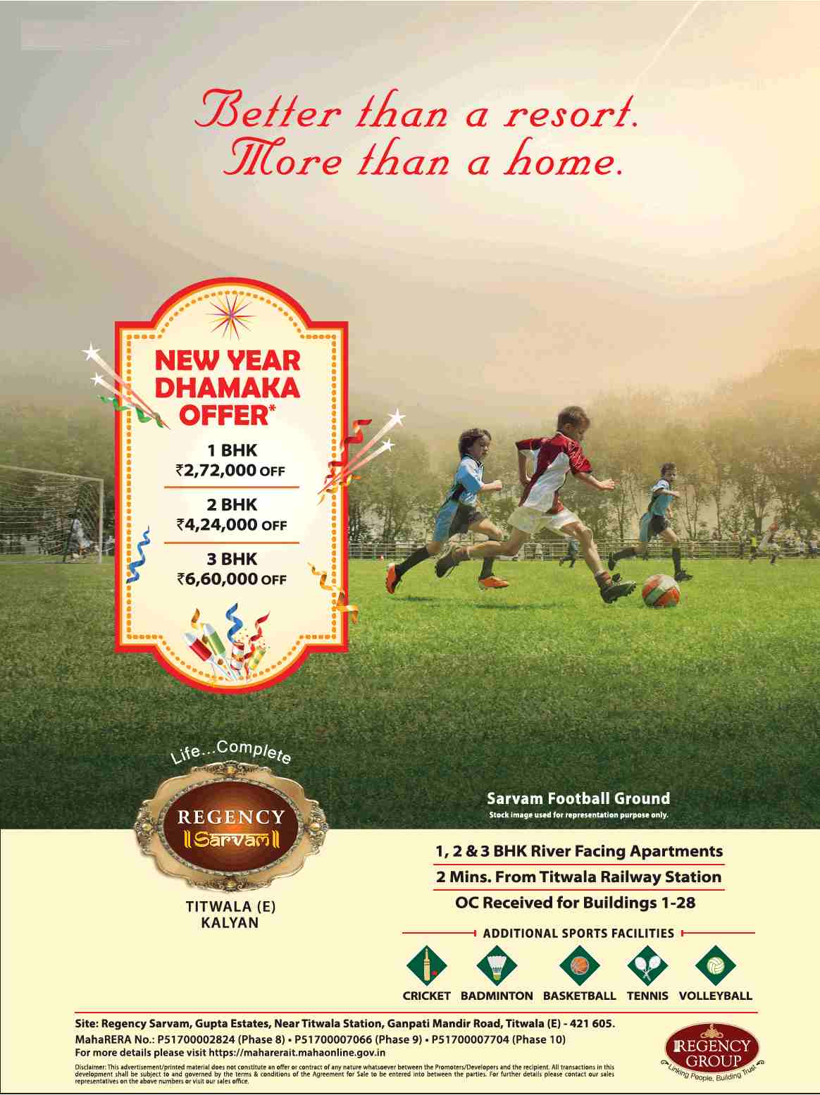 Avail the New Year offer at Regency Sarvam in Mumbai Update